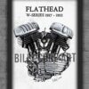 1937–1952 Flathead W-Series — Harley-Davidson Engine Print