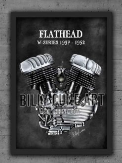 Alternative view of 1937–1952 Flathead W-Series — Harley-Davidson Engine Print