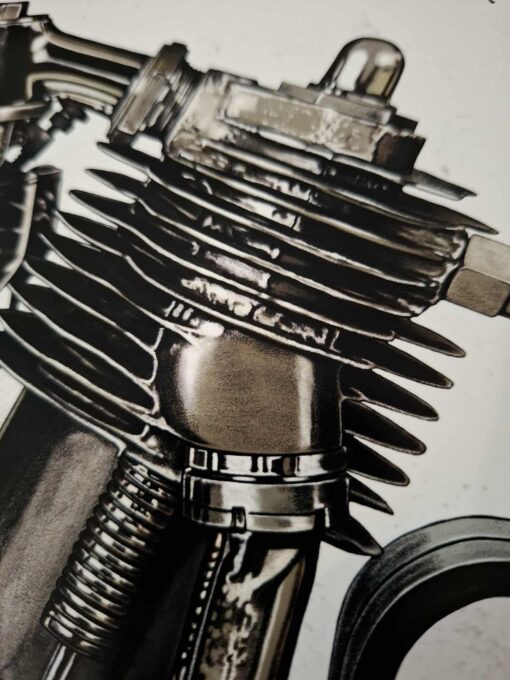 1909-1911 Atmospheric V-Twin - Harley-Davidson Engine Print - Image 3