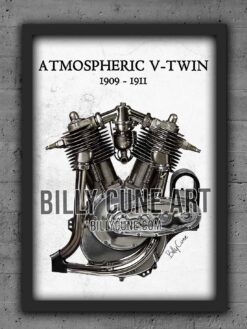 1909 Atmospheric V-Twin - Harley-Davidson Engine Print