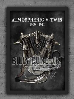 Alternative view of 1909-1911 Atmospheric V-Twin - Harley-Davidson Engine Print