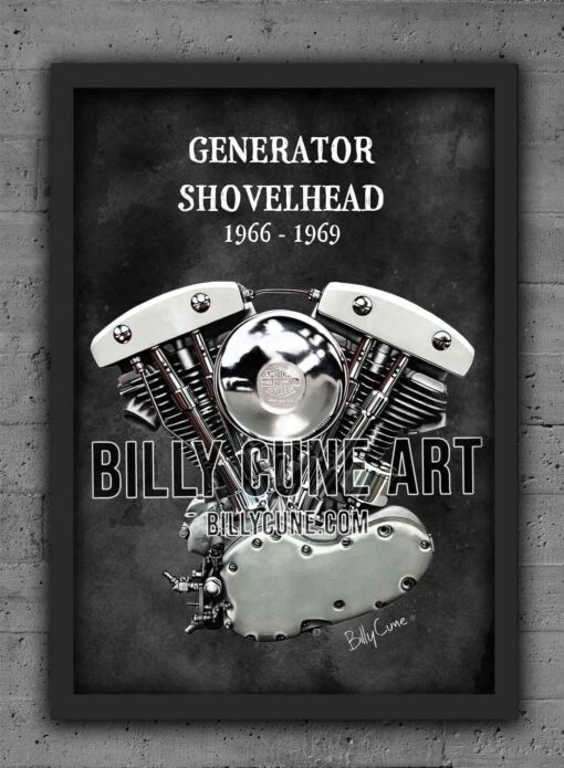 1966–1969 Generator Shovelhead — Harley-Davidson Engine Print (Classic Edition) - Image 2