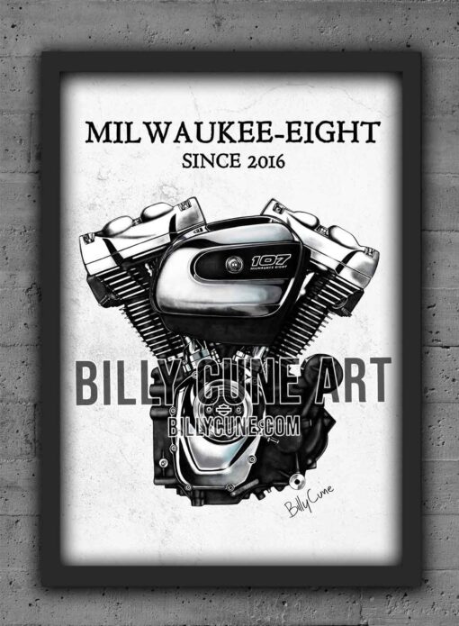 2016 Milwaukee-Eight 107 (Touring) Engine Print