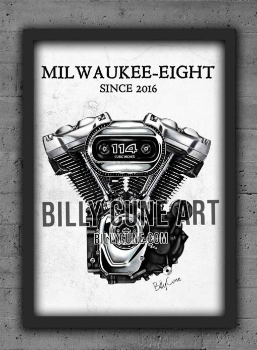 2016 Milwaukee-Eight 114 (Touring) Engine Print