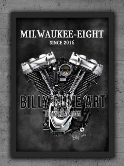 Alternative view of 2016 Milwaukee-Eight - Harley-Davidson engine print