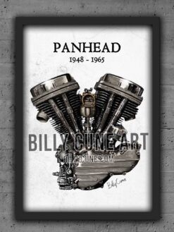 1948–1965 Panhead (Without Air Cleaner) — Harley-Davidson Engine Print