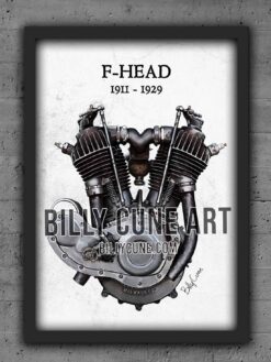 1928 JH F-Head — Harley-Davidson Engine Print