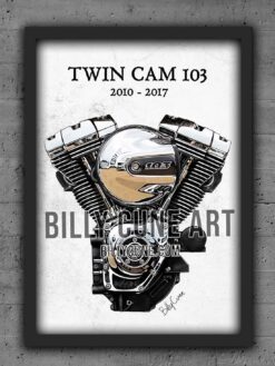 2010–2017 Twin Cam 103 Chromed — Harley-Davidson Engine Print