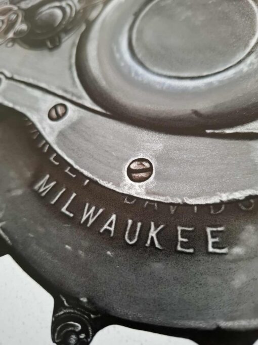 1928 JH F-Head — Harley-Davidson Engine Print - Image 4