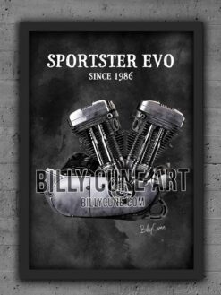 Alternative view of 1986 Evolution Sportster - Harley-Davidson Engine Print