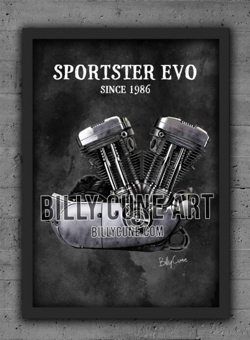 1986 Evolution Sportster - Harley-Davidson Engine Print - Image 2