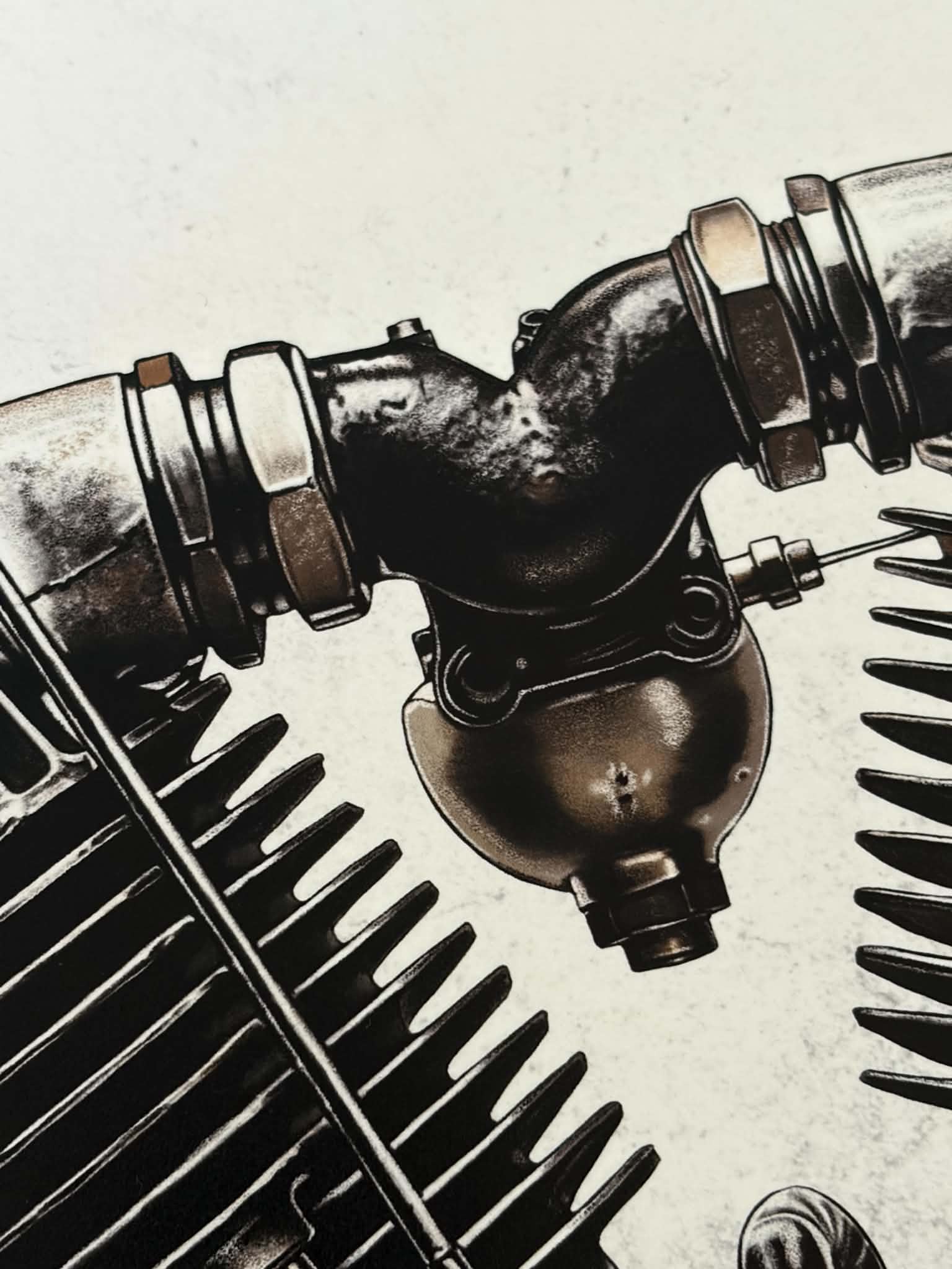 1928 F-Head — Harley-Davidson Engine Print (NEW DESIGN) - Image 3