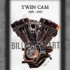 1998–2017 Blood Red Twin Cam — Harley-Davidson Engine Print