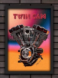 1998–2017 Crazy Twin Cam — Harley-Davidson Engine Print